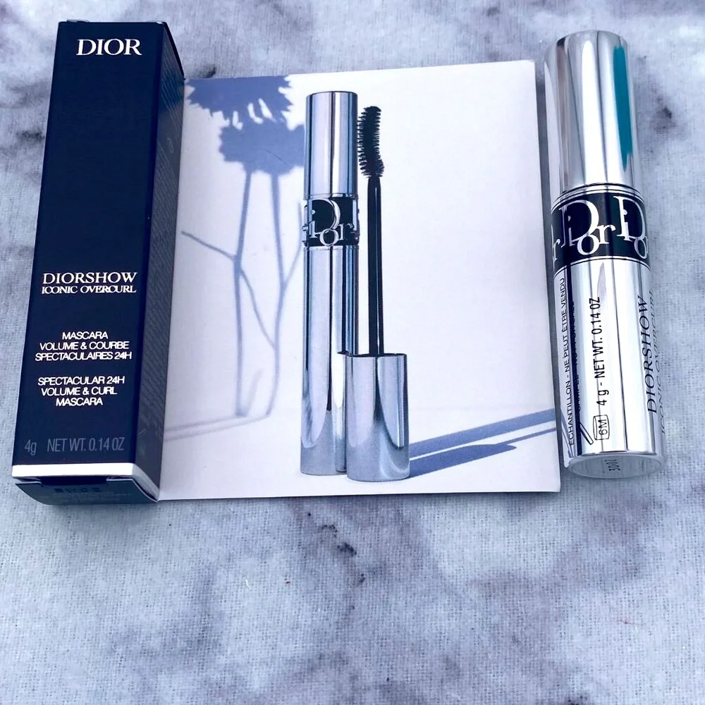 Dior Beauty Set-White Pouch,Foundation,Mascara,Lipstick,Primer-8pc-BOXED-NEW
